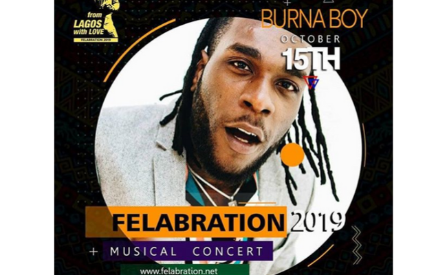 Burna Boy to headline Felabration 2019
