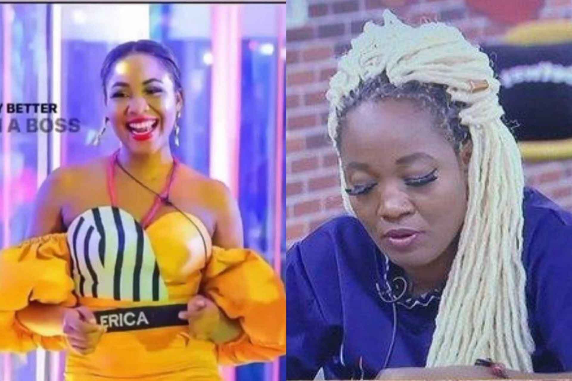 BBNaija: Erica's fight with Lucy gets Nigerians talking