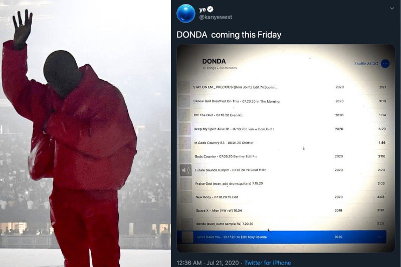 Kanye West finally releases Donda album with 26 tracks