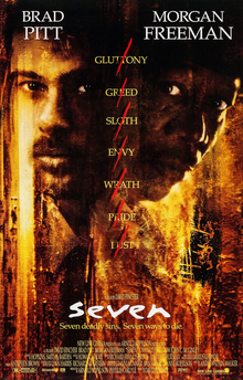 Seven film starring Brad Pitt and Morgan Freeman directed by David Fincher