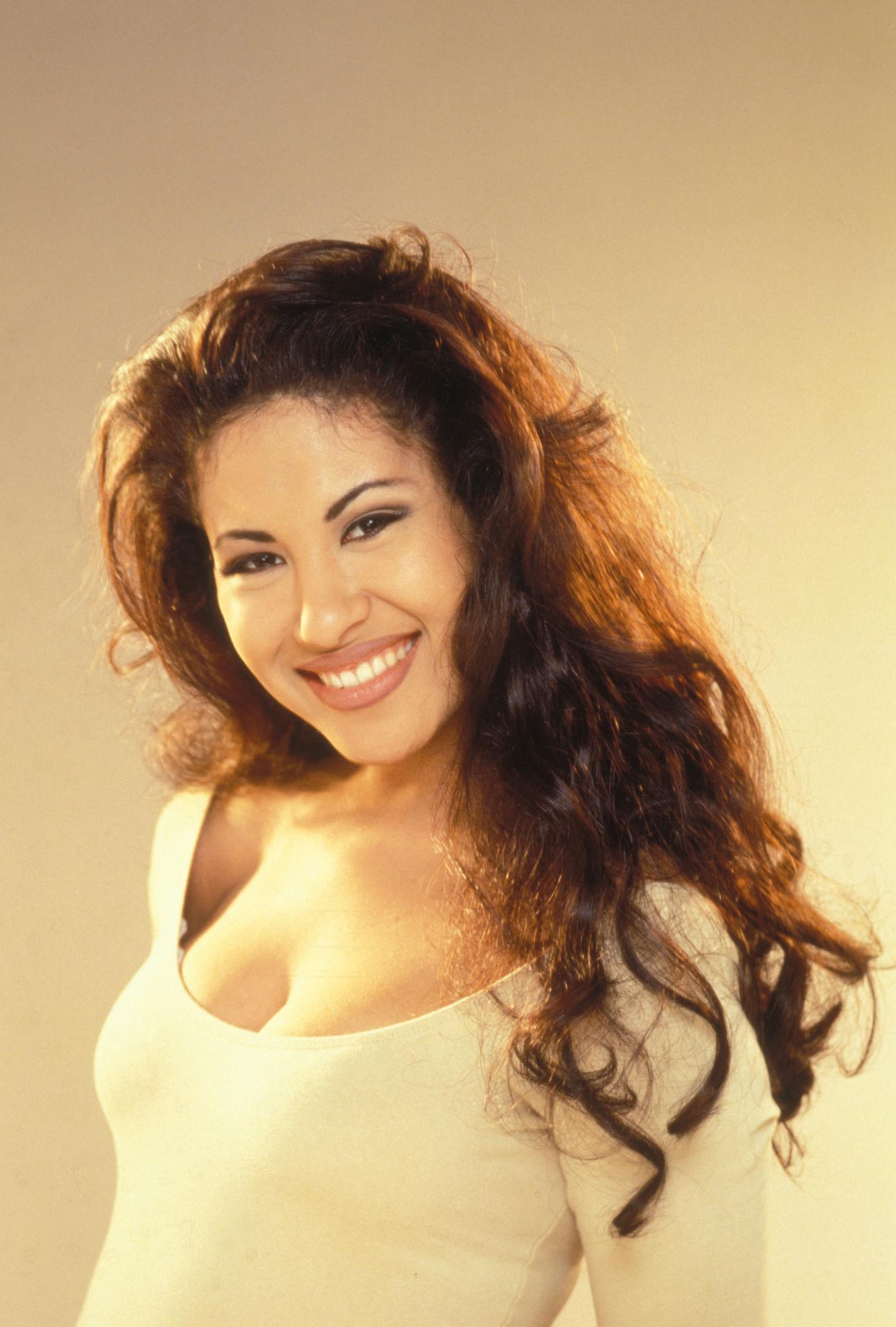 Selena Quintanilla performing during her music career