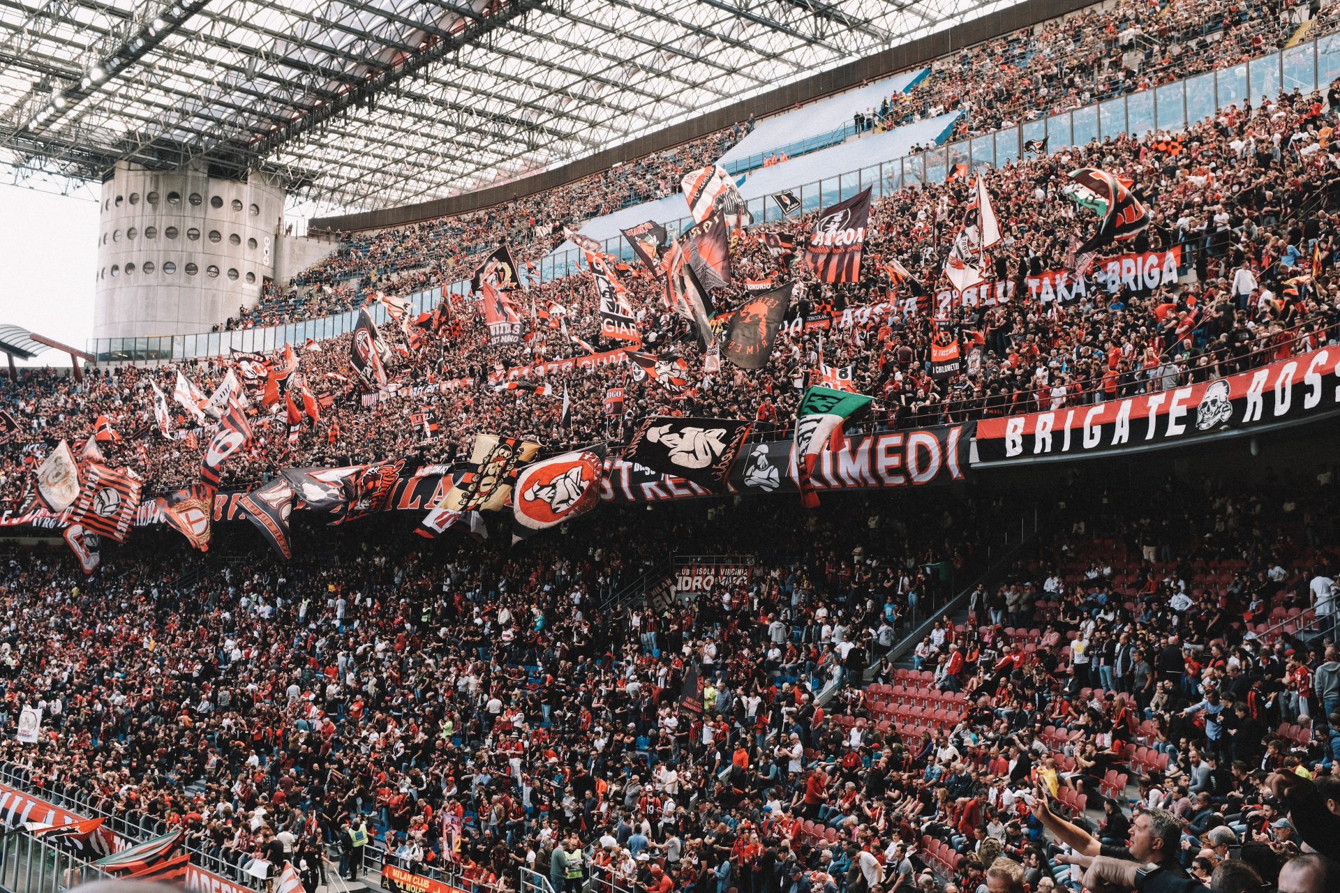 AC Milan supporters at San Siro stadium