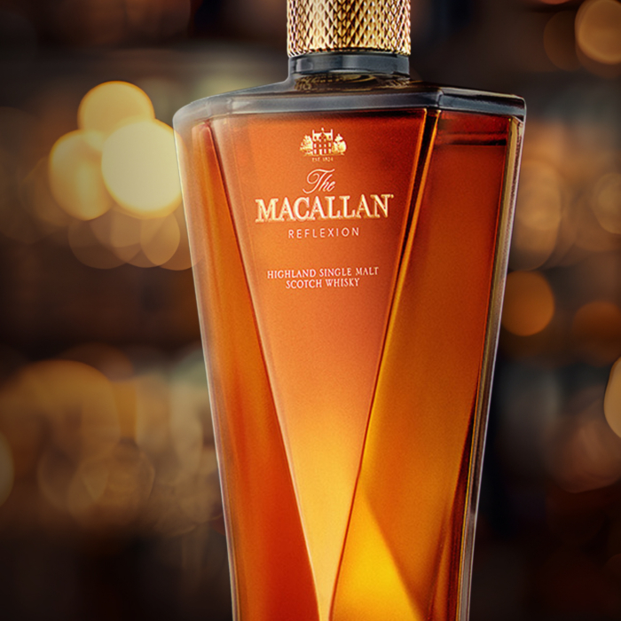 The Macallan premium Scottish whisky bottle