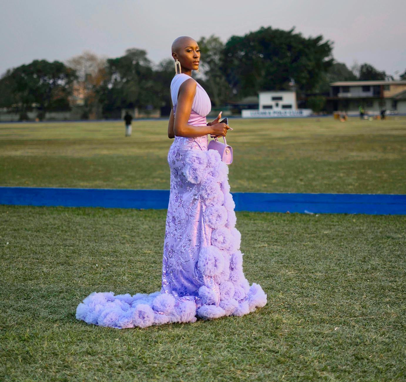 Architectural-inspired evening gown at AMVCA 2026 red carpet