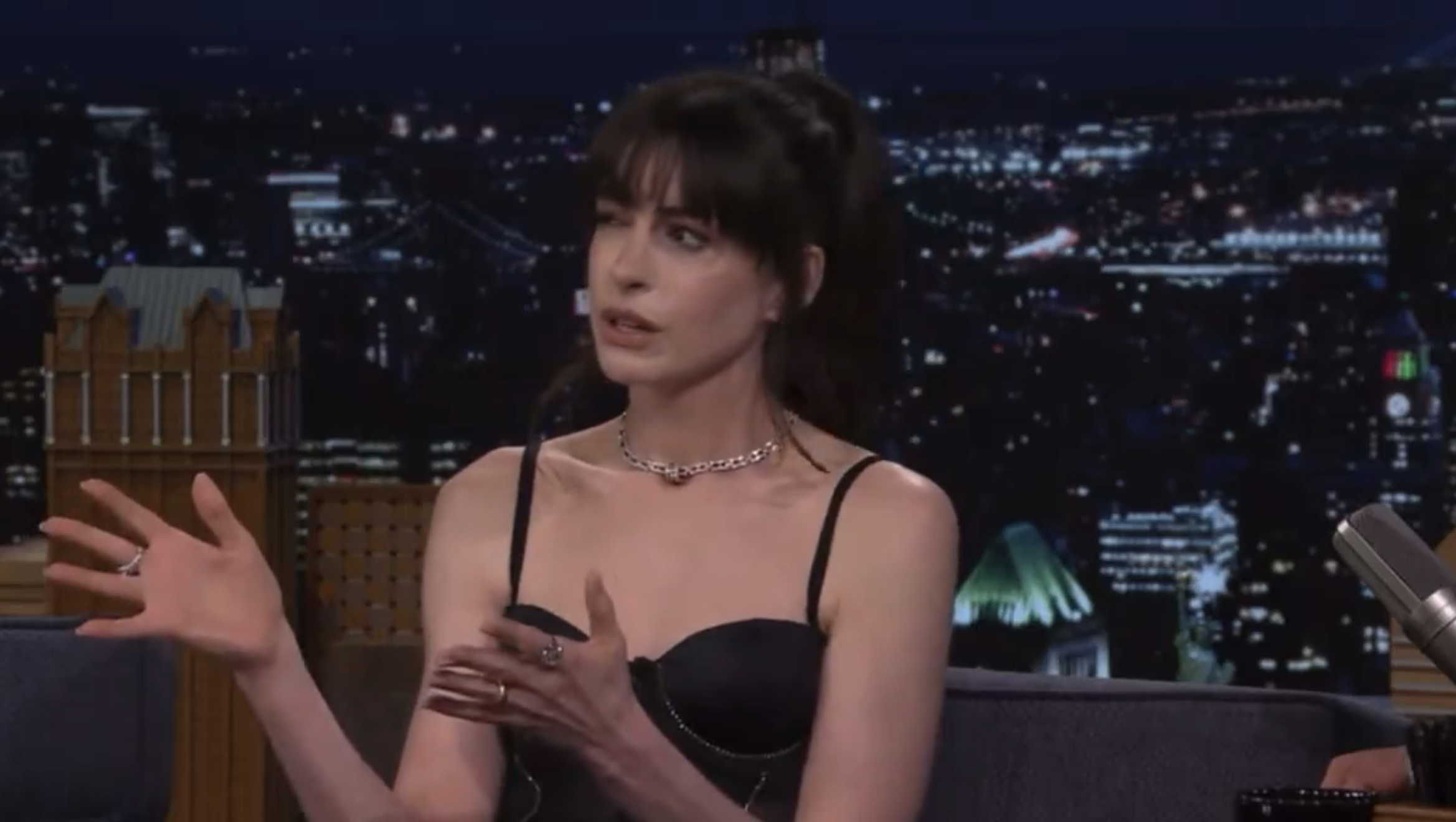 Anne Hathaway during a recent interview