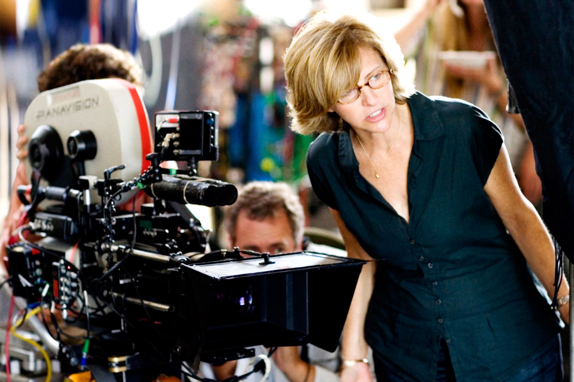 Nancy Meyers directing on a movie set
