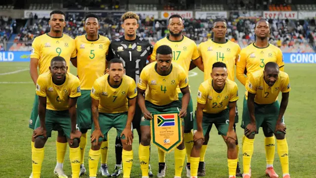 South Africa's Bafana Bafana national football team players