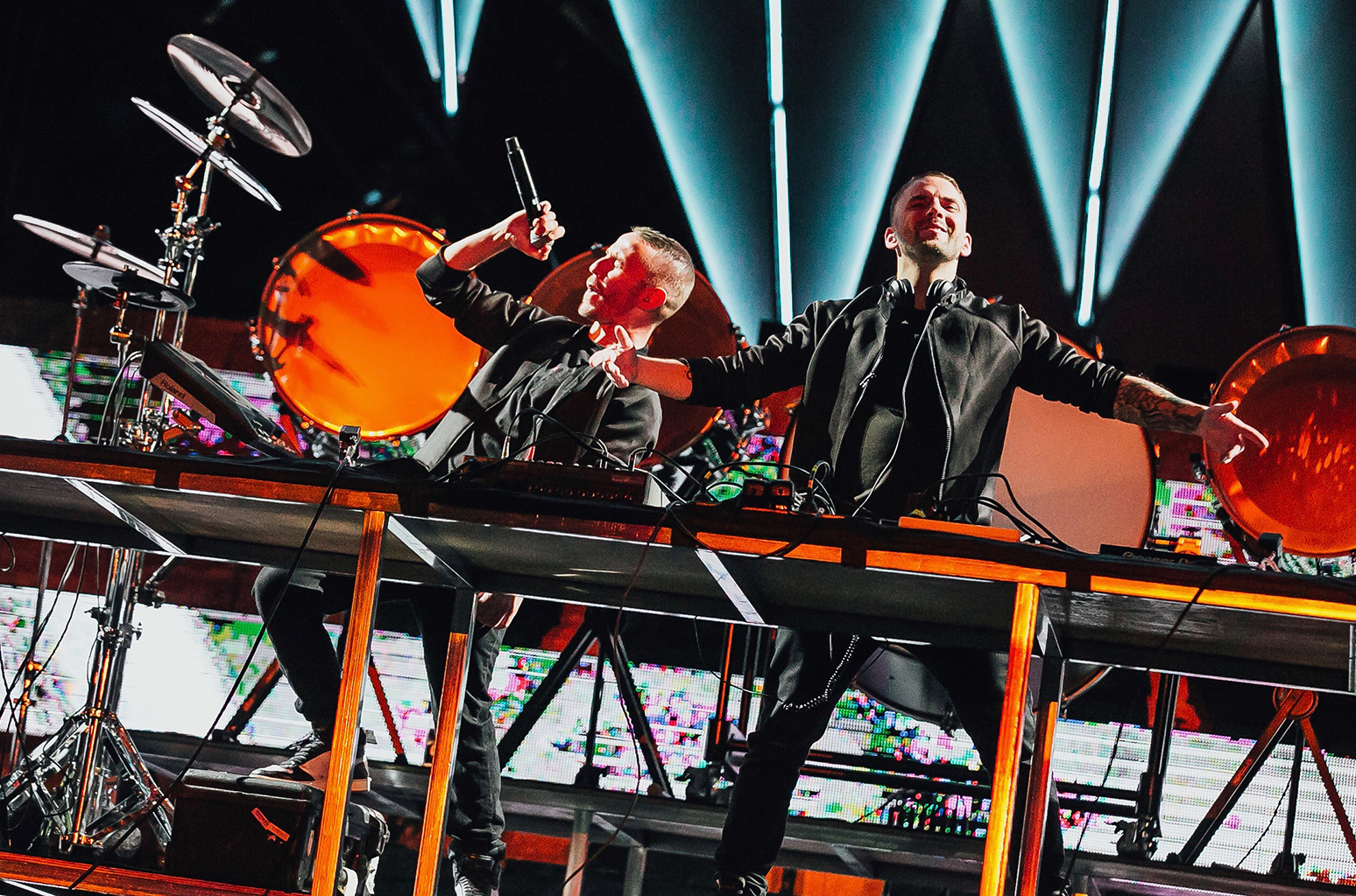 Galantis performing live at electronic music festival