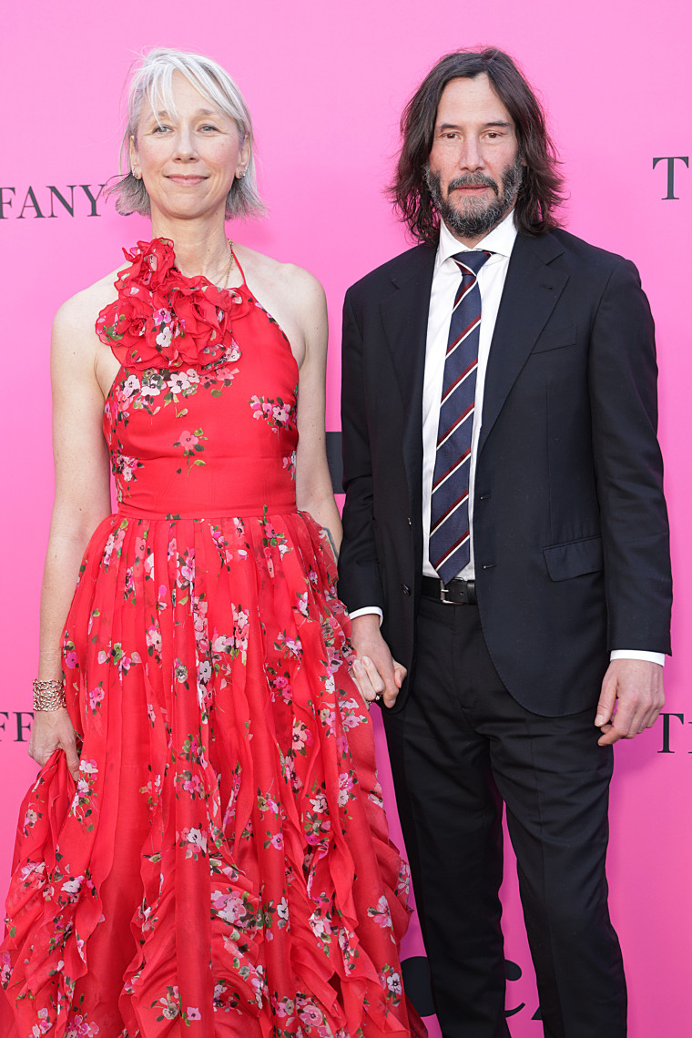 Alexandra Grant and Keanu Reeves at a public event