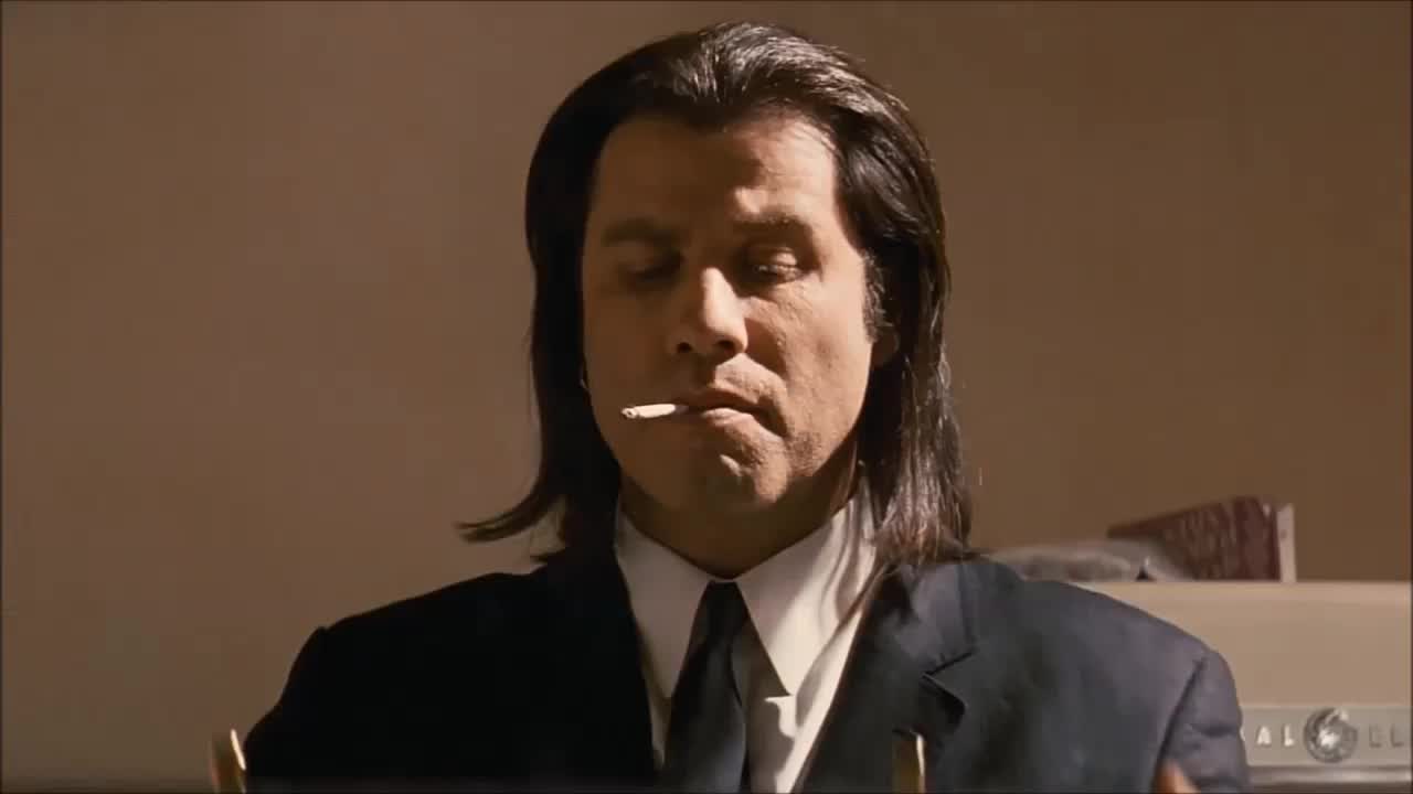 John Travolta in his acclaimed performance in Pulp Fiction