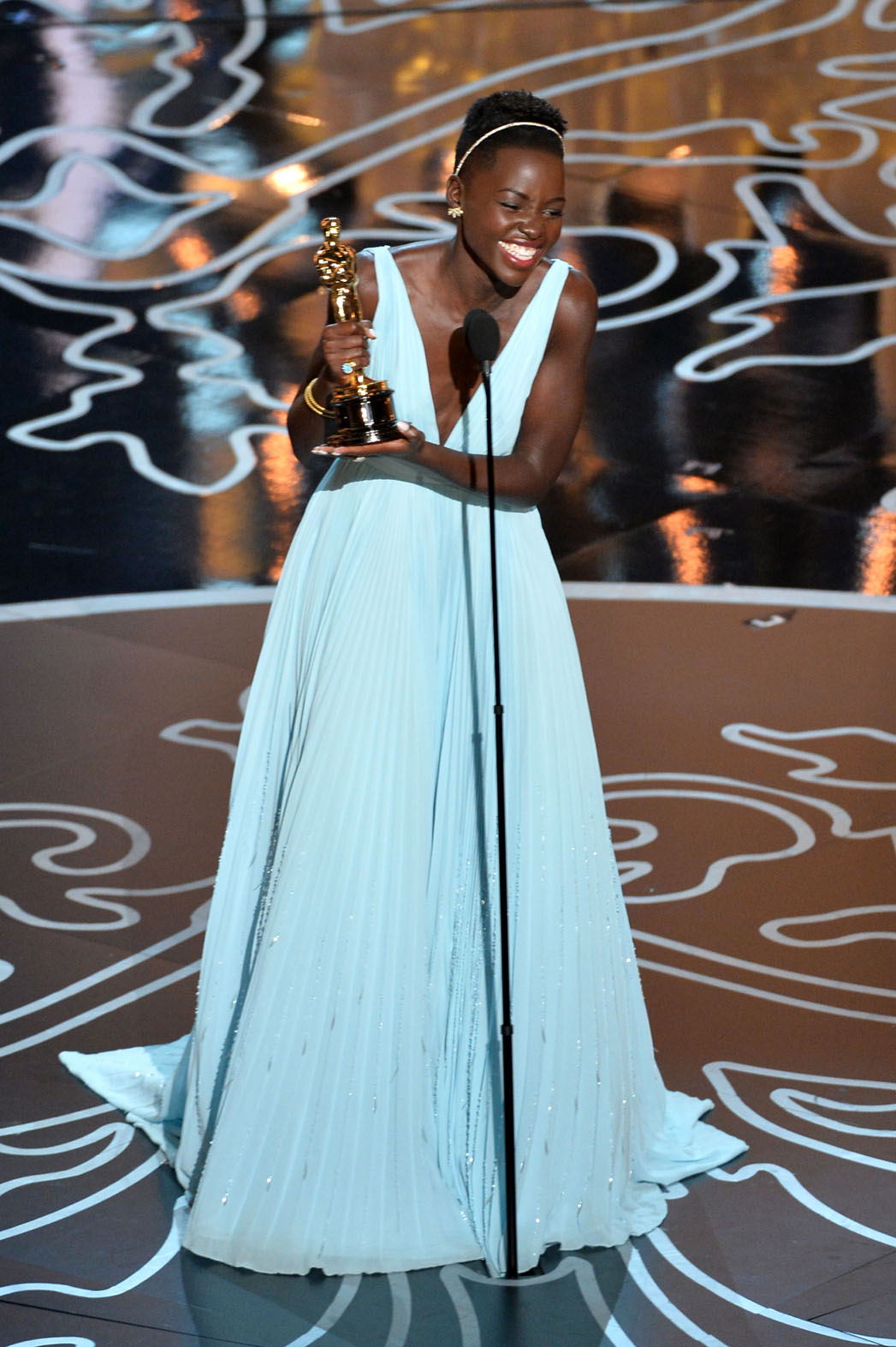 Lupita Nyong'o at the Academy Awards ceremony