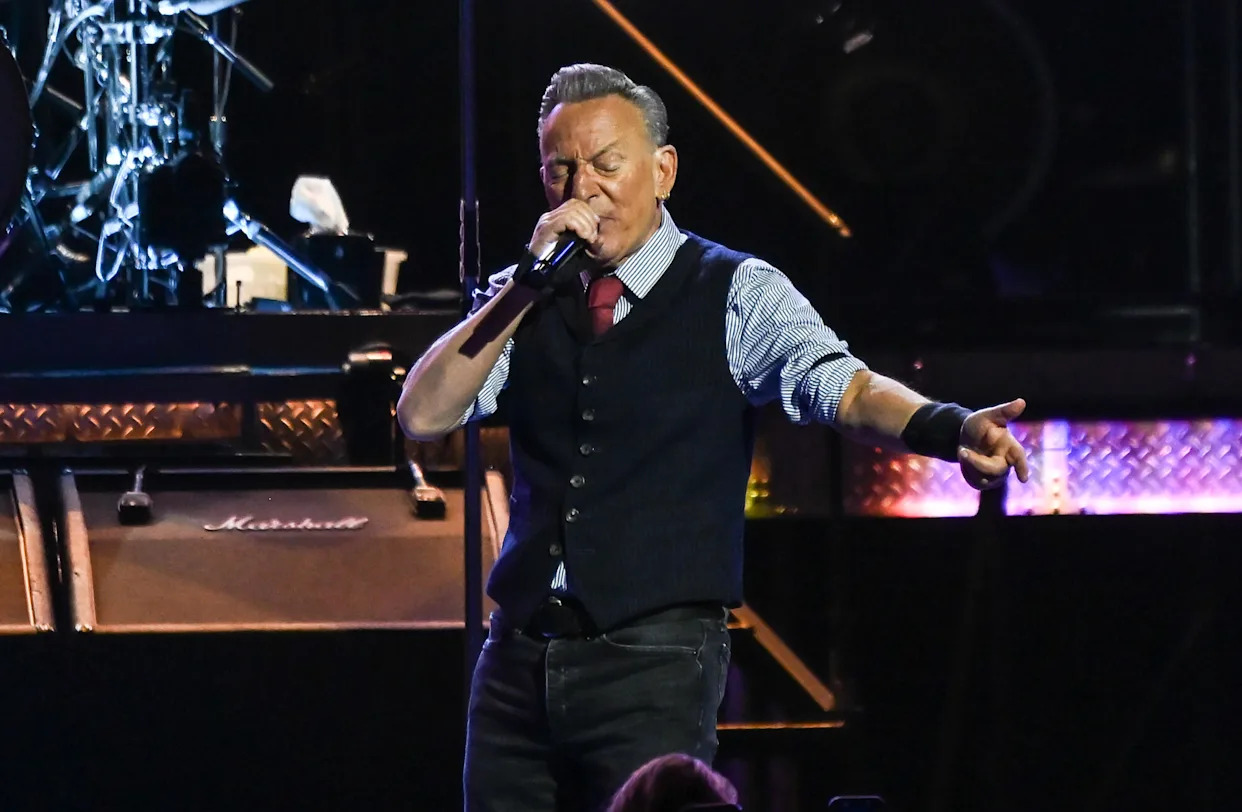 Bruce Springsteen performing on The Late Show with Stephen Colbert