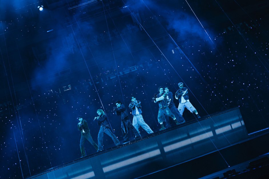 BTS performing at the 2026 American Music Awards ceremony