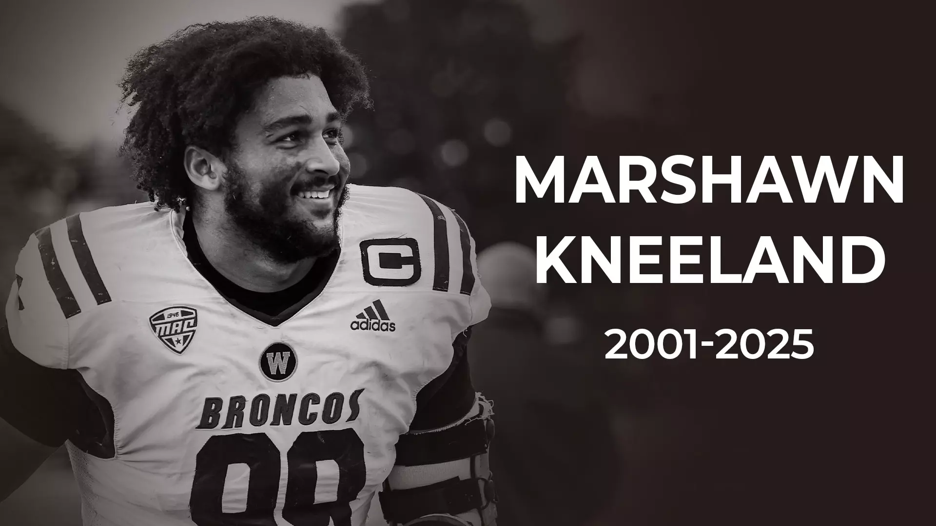 Memorial tribute display for Marshawn Kneeland