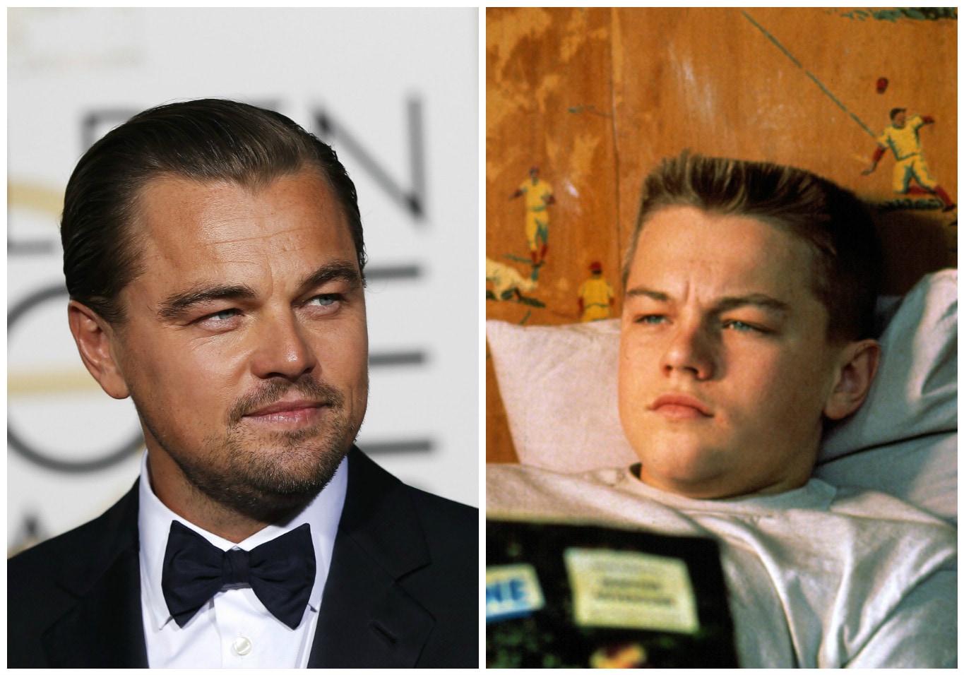 Leonardo DiCaprio then and now comparison