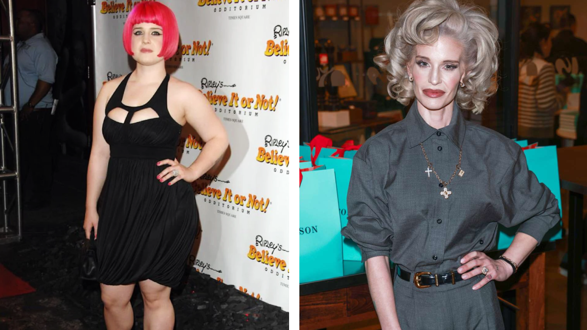 Before and after celebrity transformation montage
