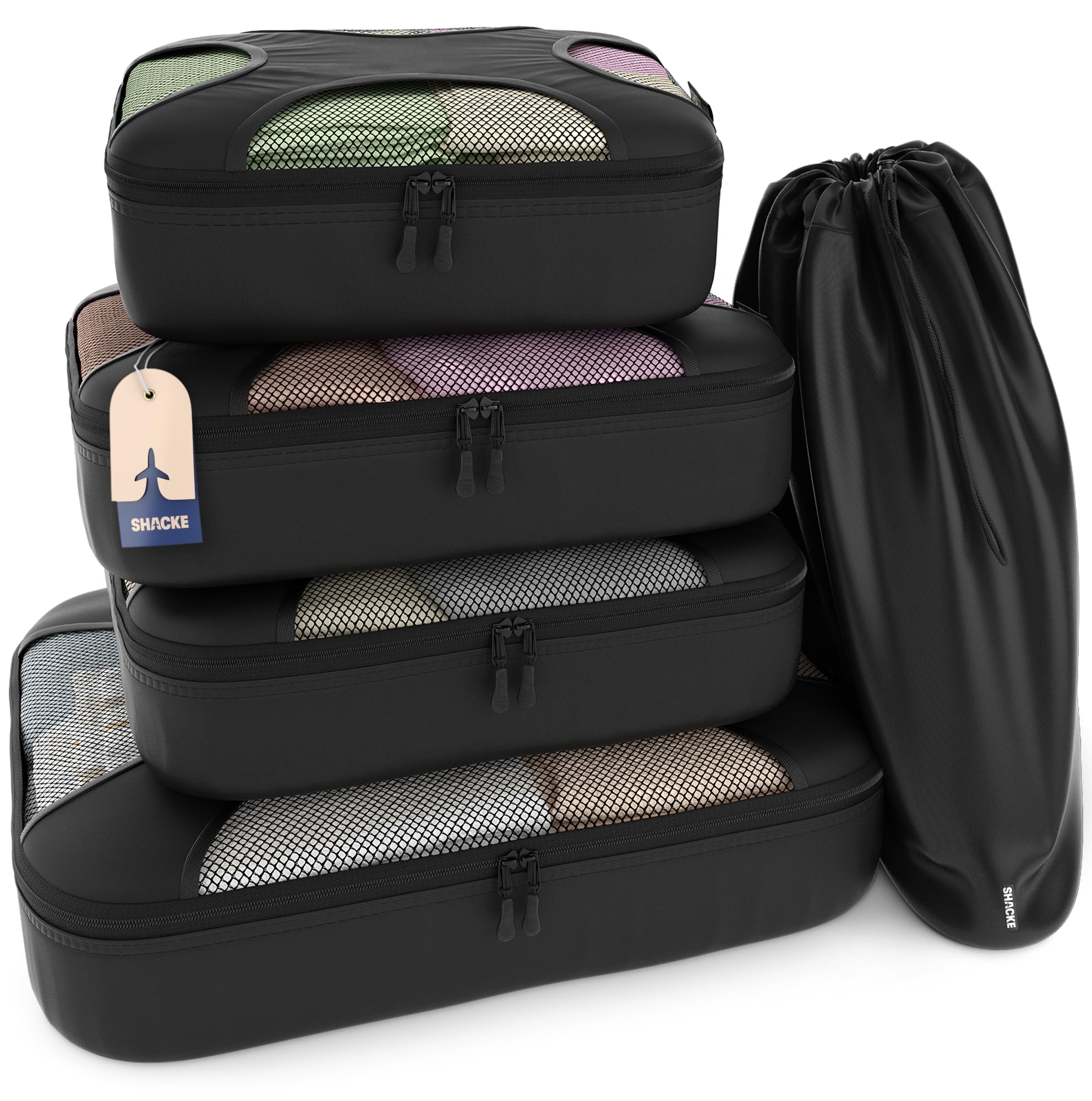 Travel packing cubes and luggage organization
