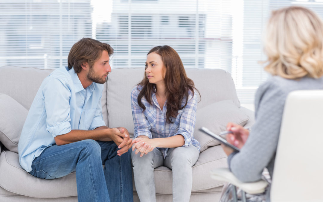 Professional therapist conducting couples counseling