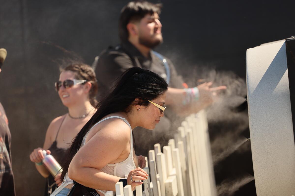 Coachella Valley Music Festival cooling stations and heat management systems