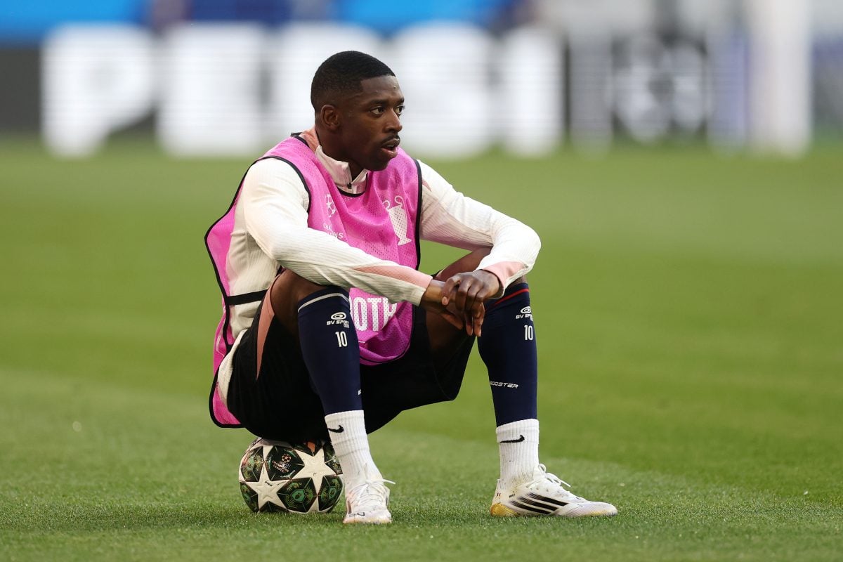 Ousmane Dembélé during PSG training session