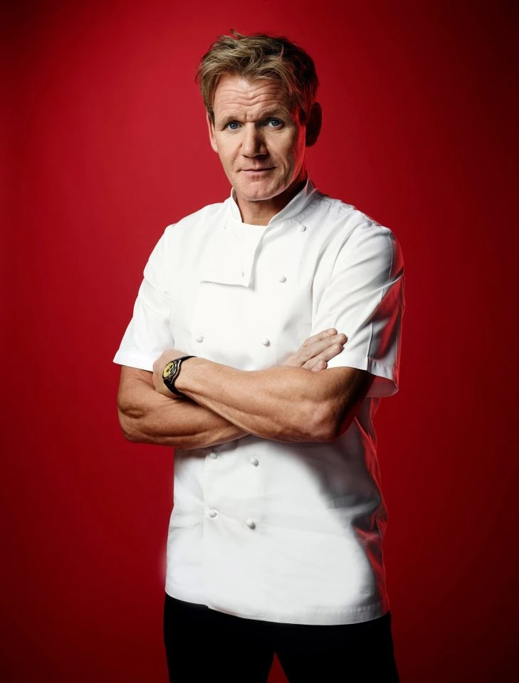 Gordon Ramsay directing contestants in Hell's Kitchen