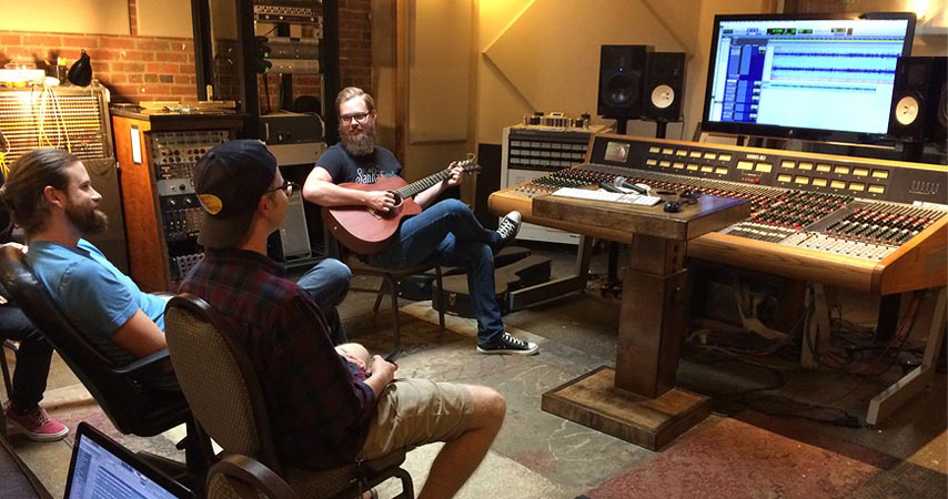 Independent music recording studio environment
