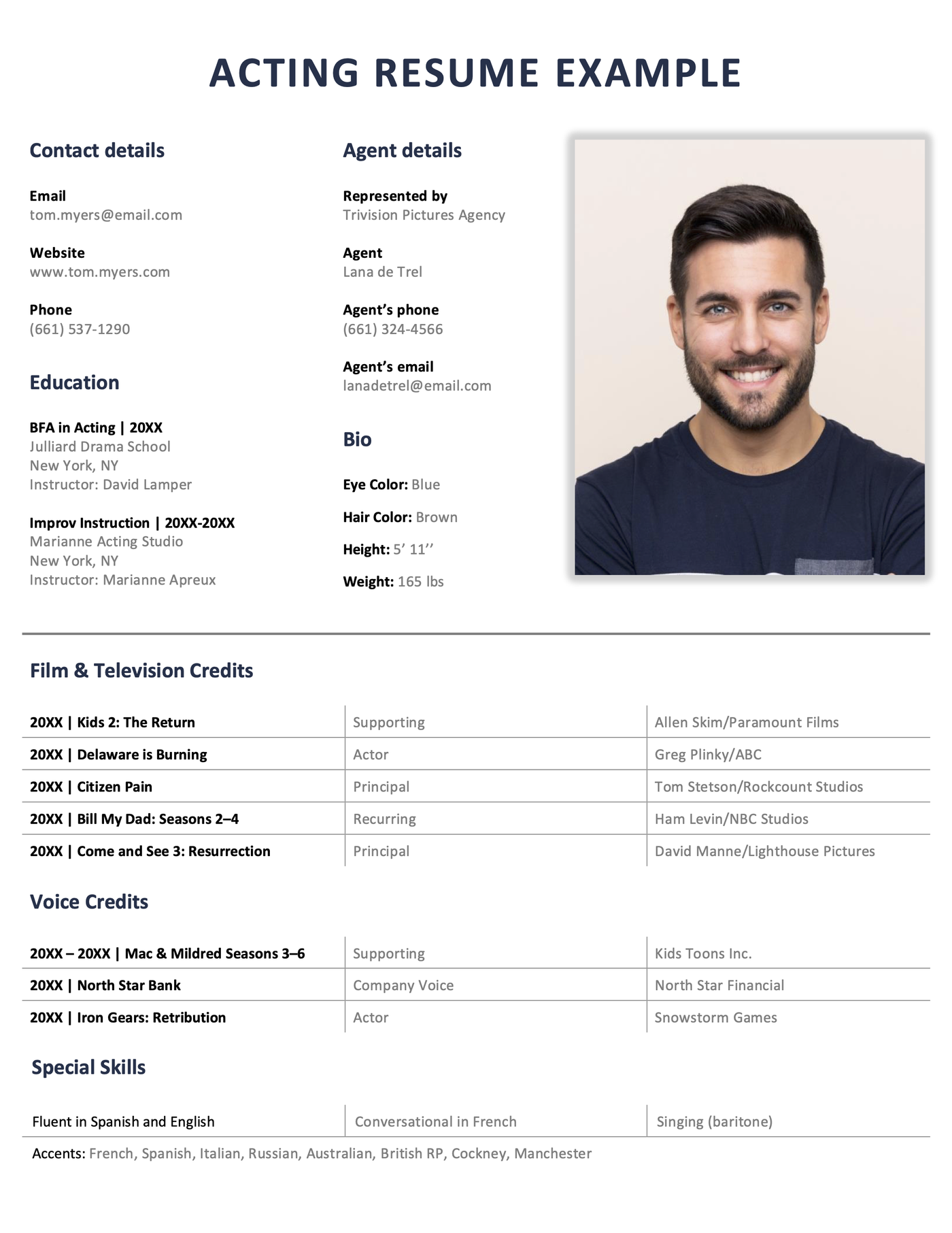 How to Build an Acting Resume With No Experience (Free Template Included)