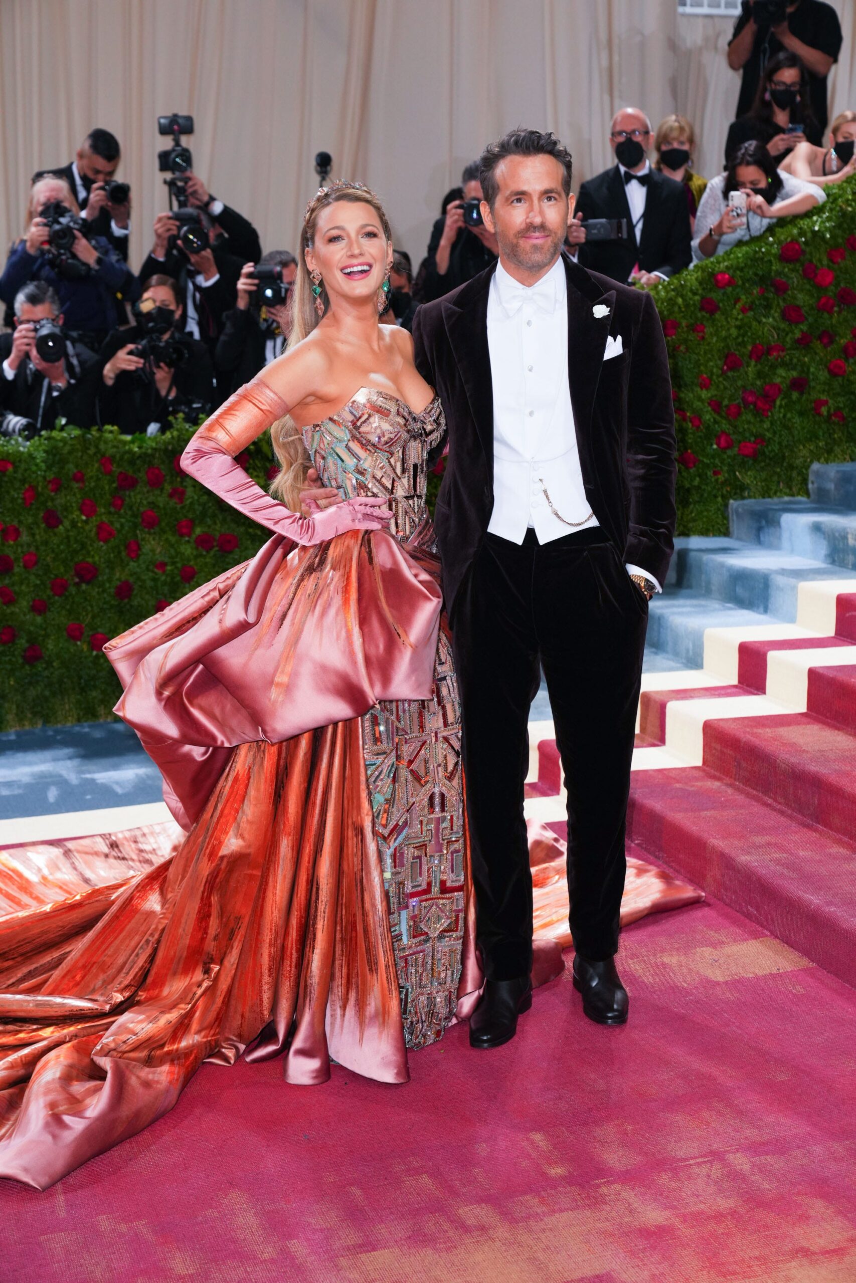 Ryan Reynolds and Blake Lively at a red carpet event
