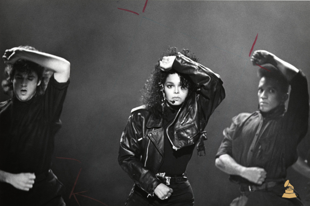 Janet Jackson performing during the Control tour