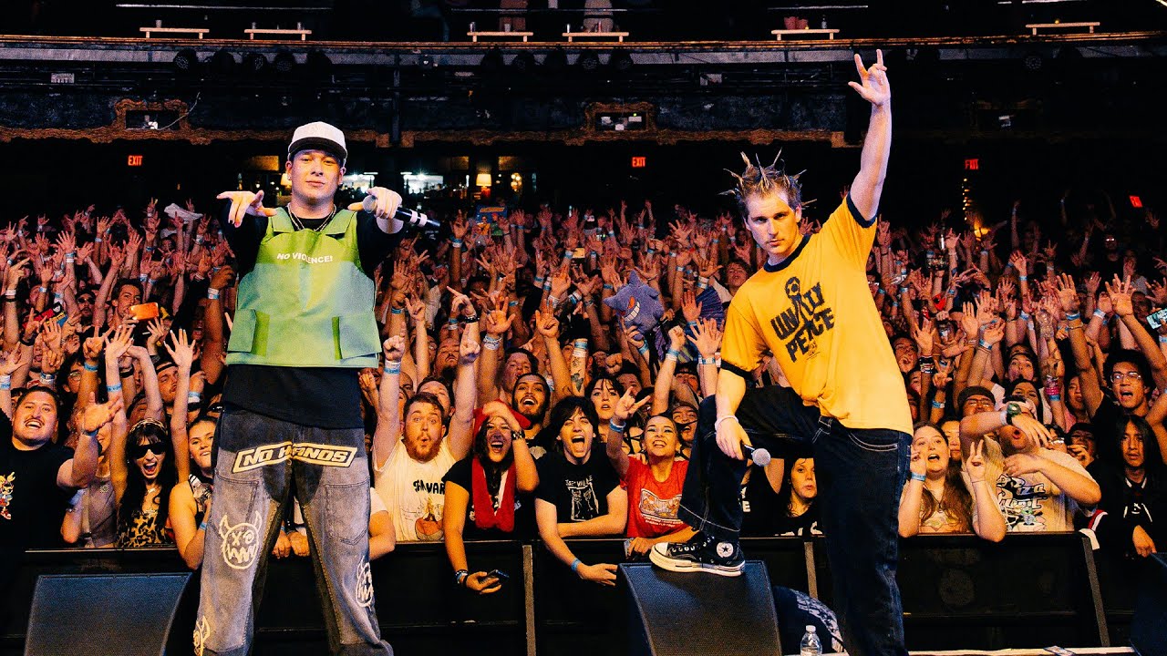 Joey Valence & Brae on stage during live performance