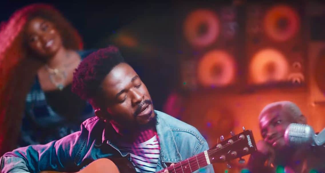 Johnny Drille in music video performance