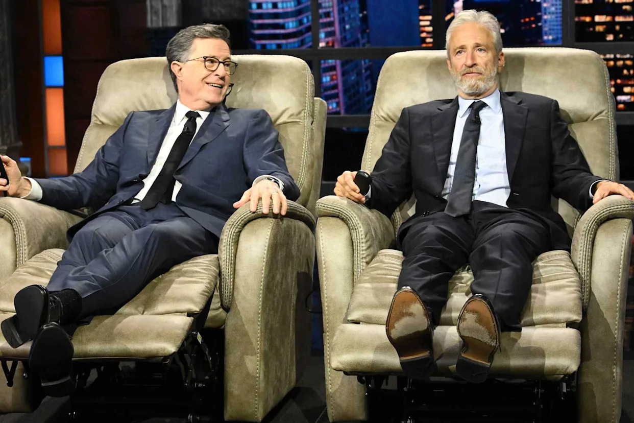 Jon Stewart's Heartfelt Goodbye: Andra Day Serenades Stephen Colbert in Emotional Late Show Moment