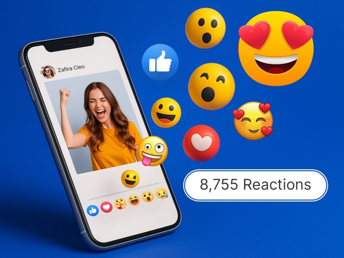 Social media engagement and reactions on mobile device