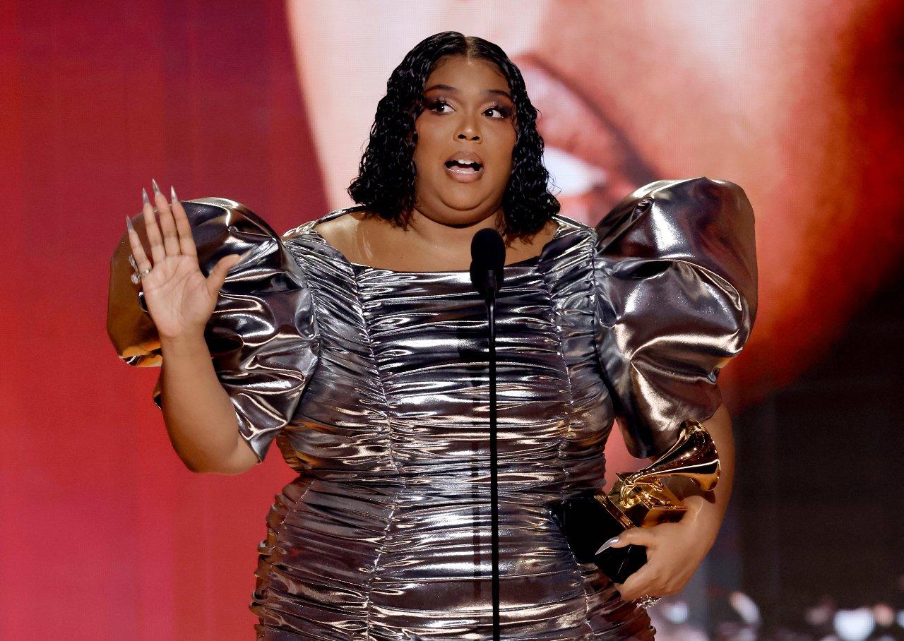Lizzo at Grammy Awards red carpet