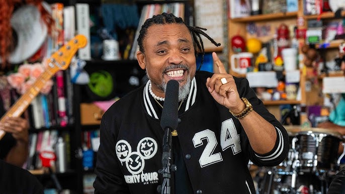 Machel Montano working on new music in the recording studio