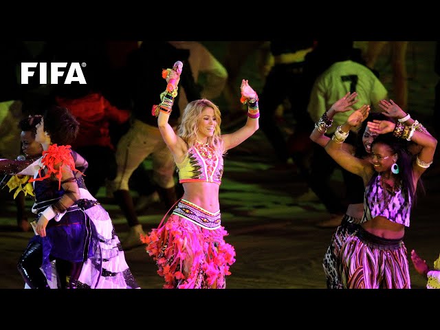Shakira performing at FIFA World Cup event
