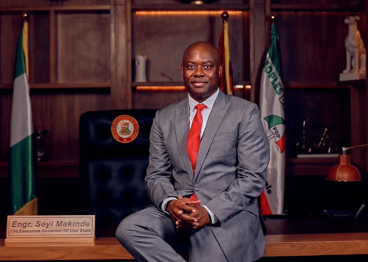 Governor Seyi Makinde of Oyo State speaking at an official event