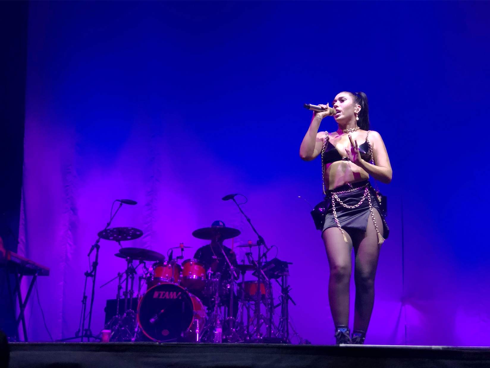 Kali Uchis performing live on stage