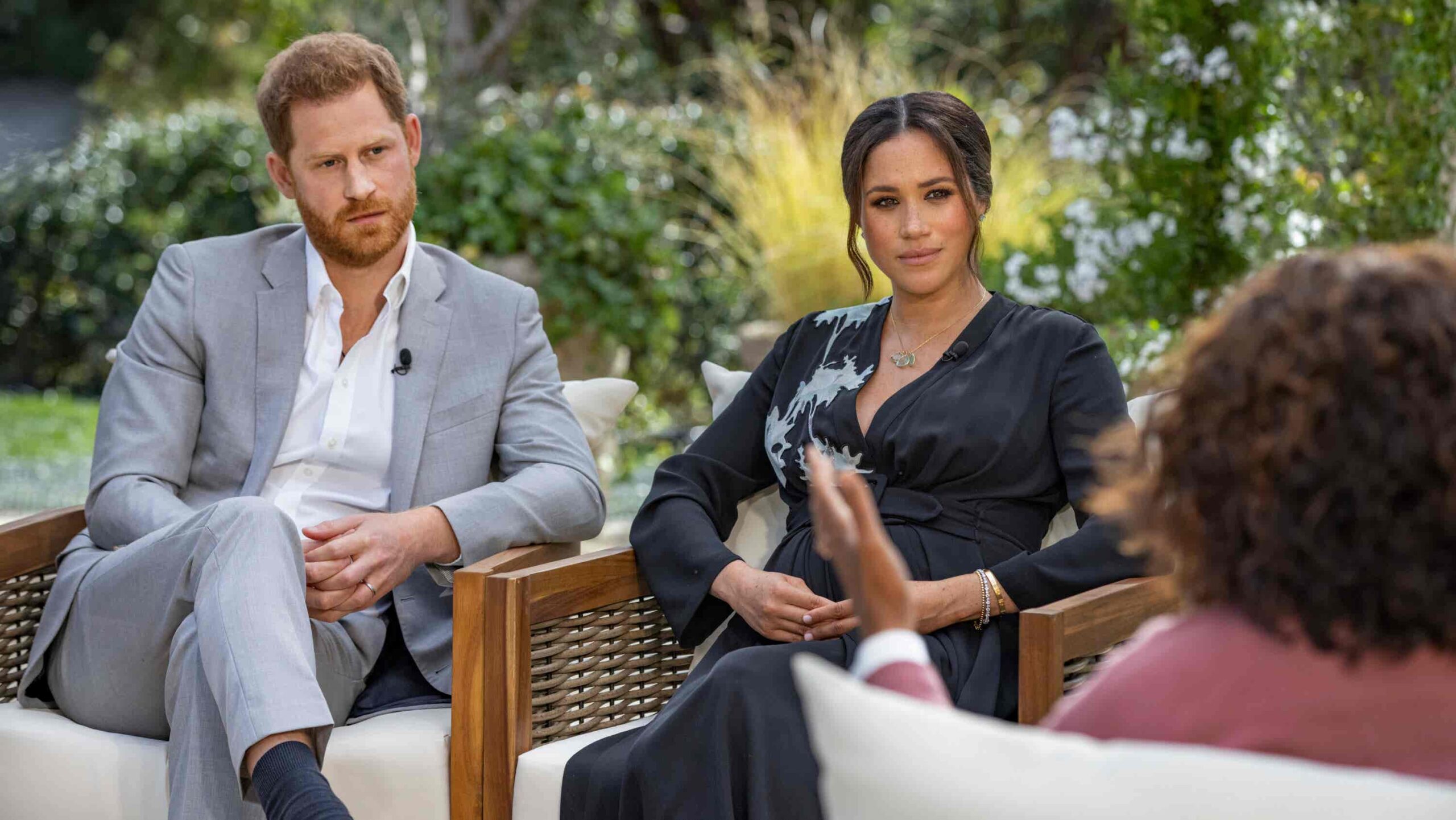 Meghan Markle and Prince Harry during their Oprah Winfrey interview