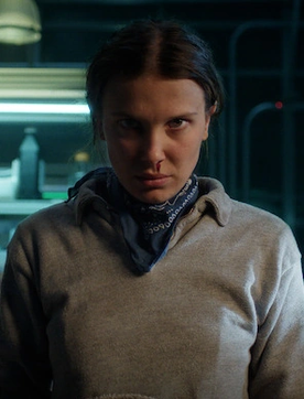 Millie Bobby Brown as Eleven in Stranger Things Netflix series
