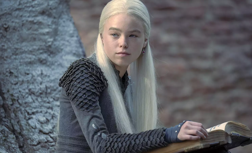 Milly Alcock as young Rhaenyra Targaryen in House of the Dragon