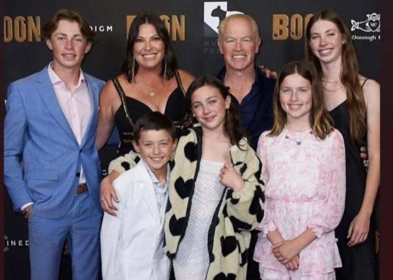 Neal McDonough with his wife and children