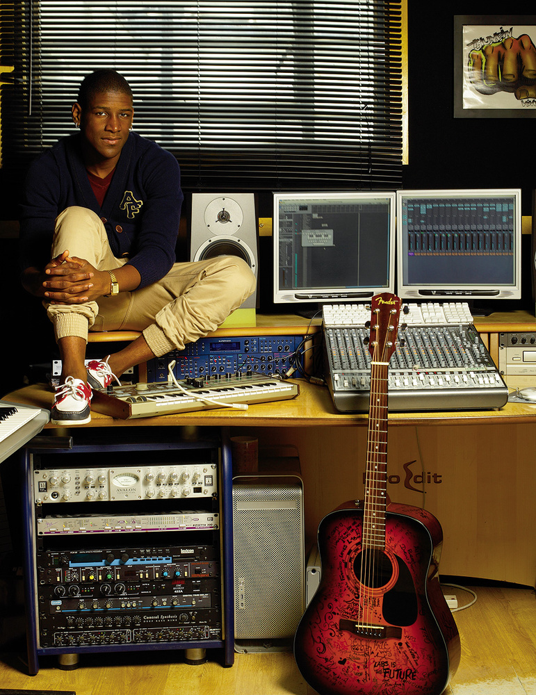 Labrinth working on electronic music production