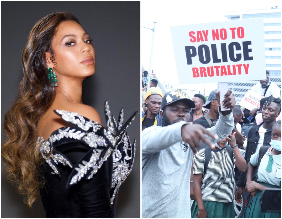 Nigerian celebrities during EndSARS demonstrations