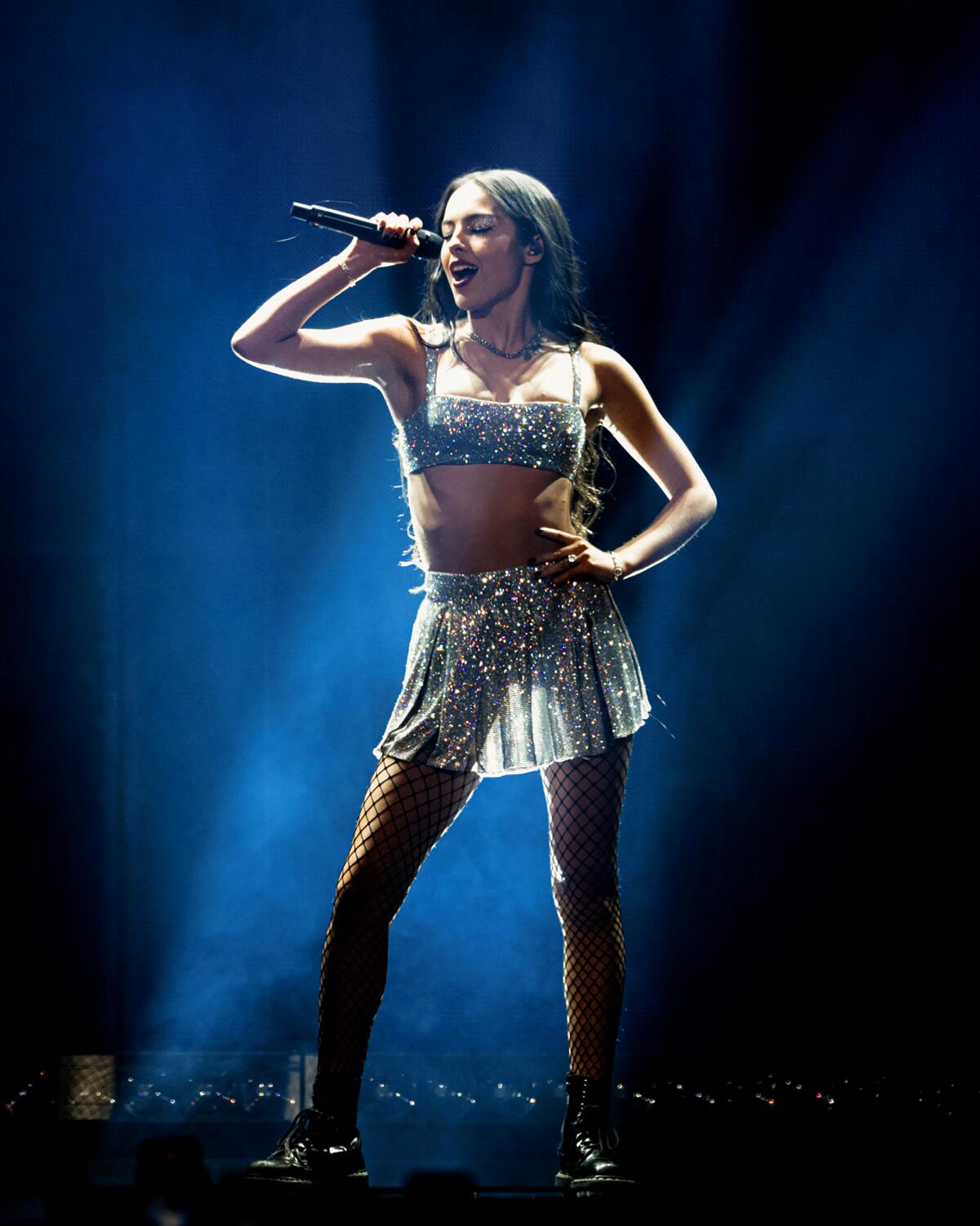 Olivia Rodrigo performing live in concert