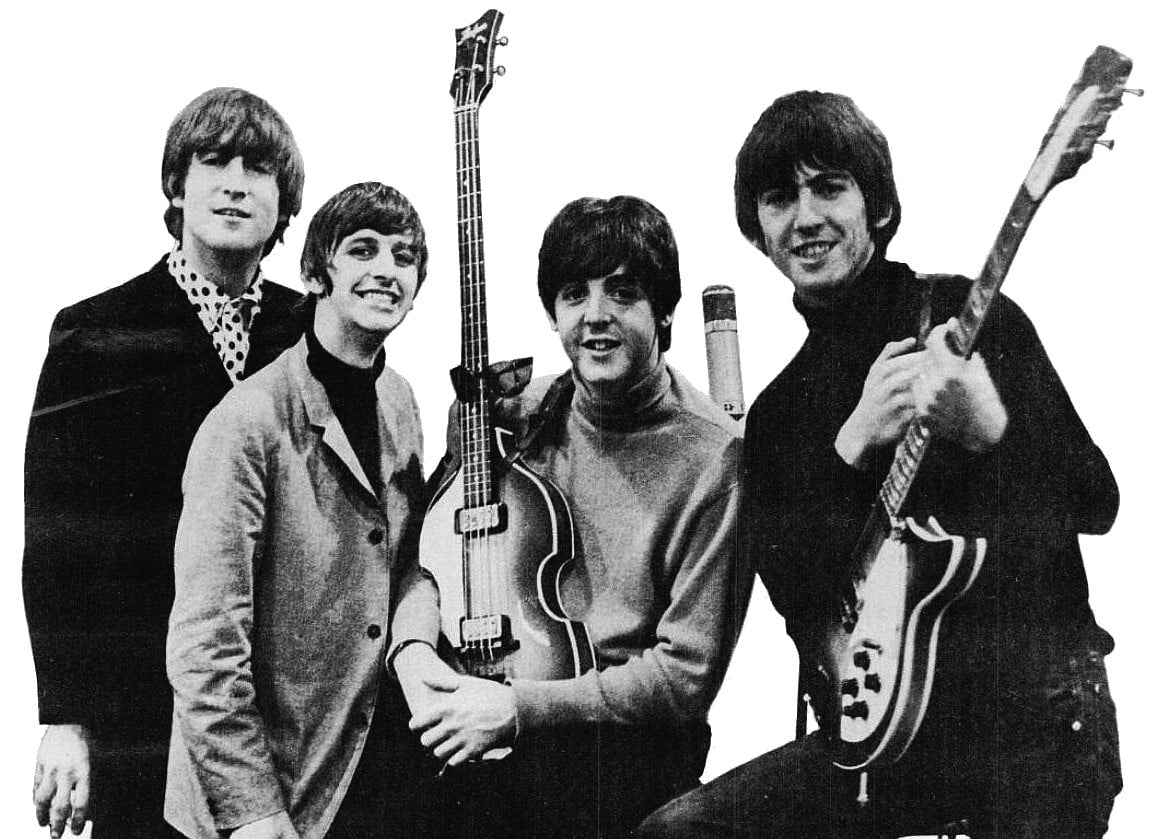 The Beatles band members in classic photograph