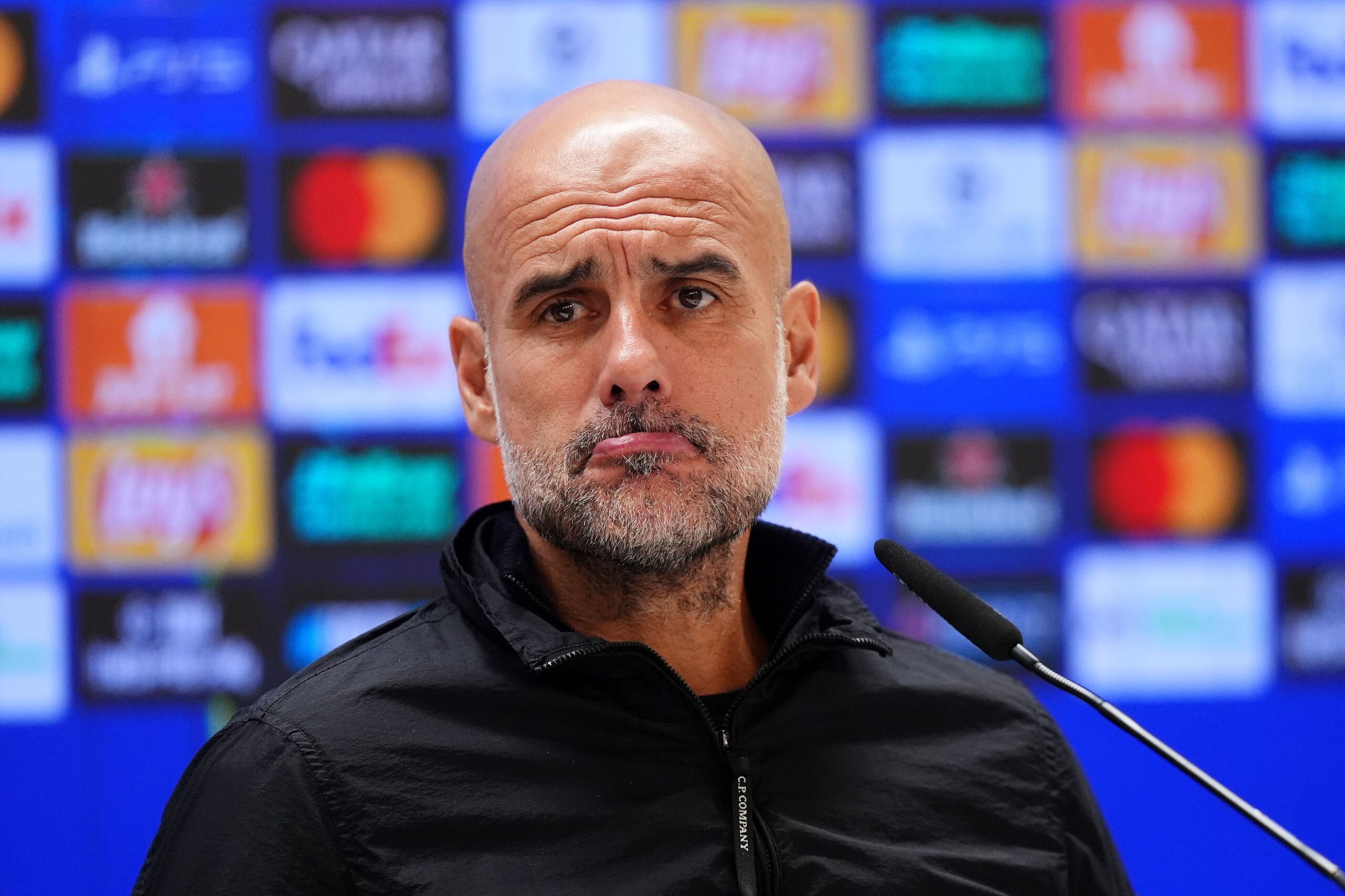 Pep Guardiola during a Manchester City press conference