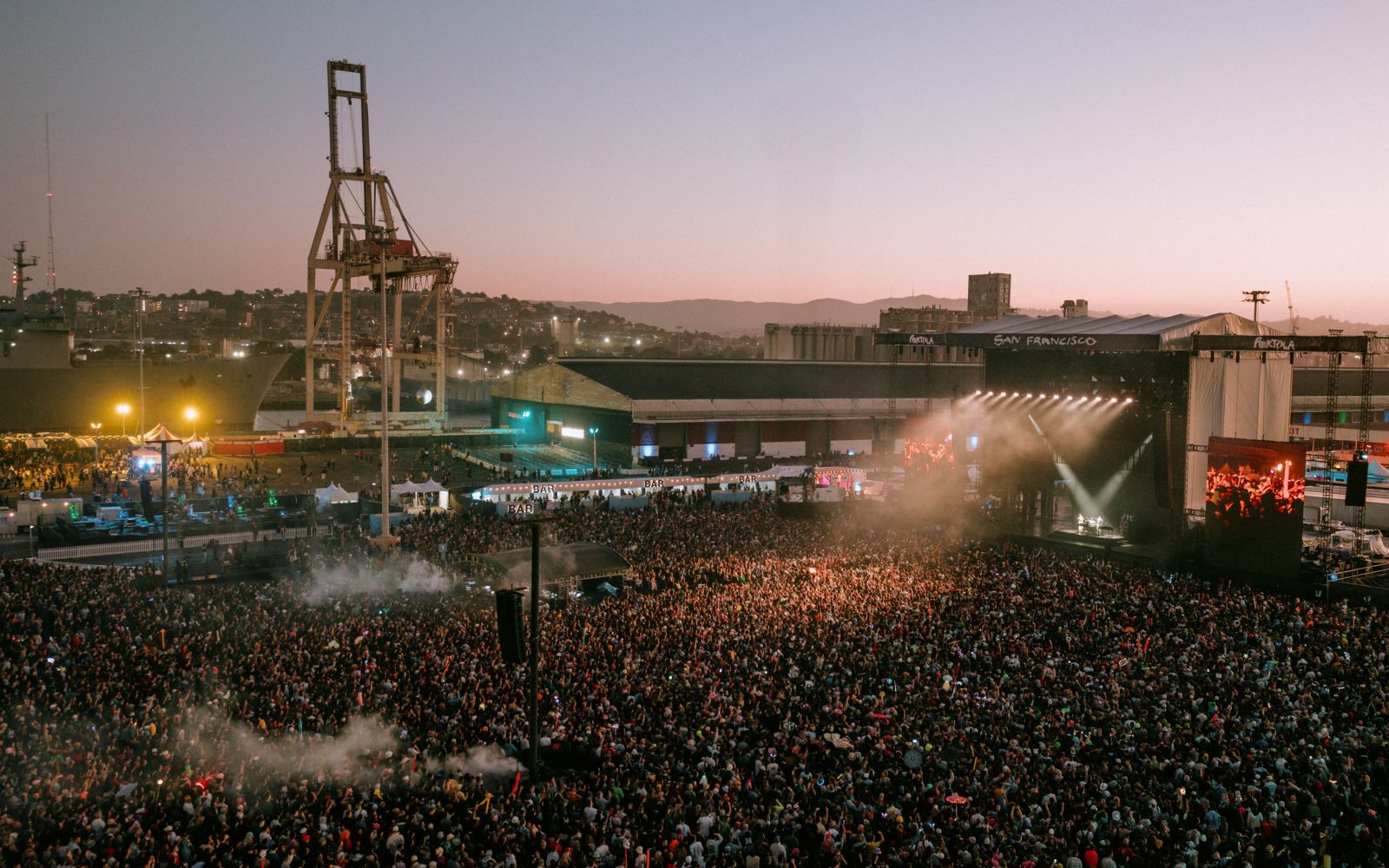 Portola Festival venue at San Francisco's Pier 80 waterfront location