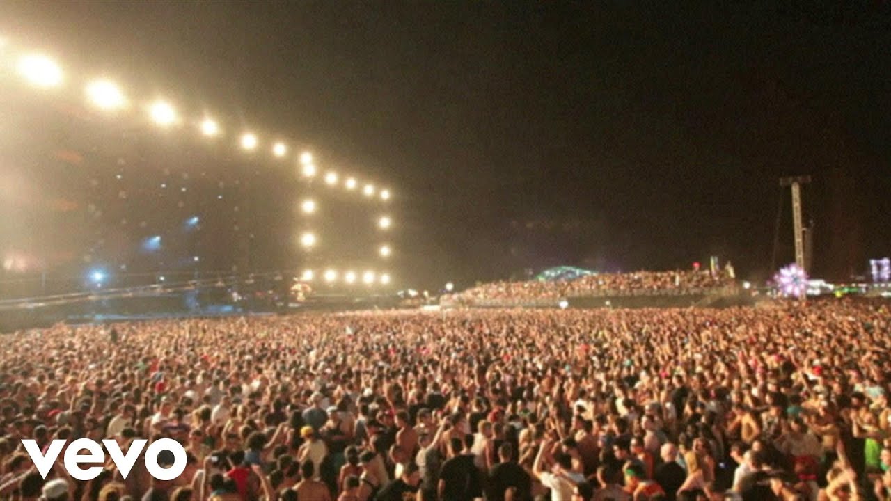 Swedish House Mafia performing live on stage