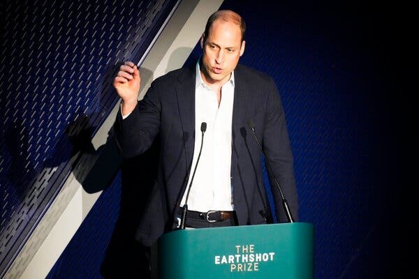 Prince William at Earthshot Prize ceremony